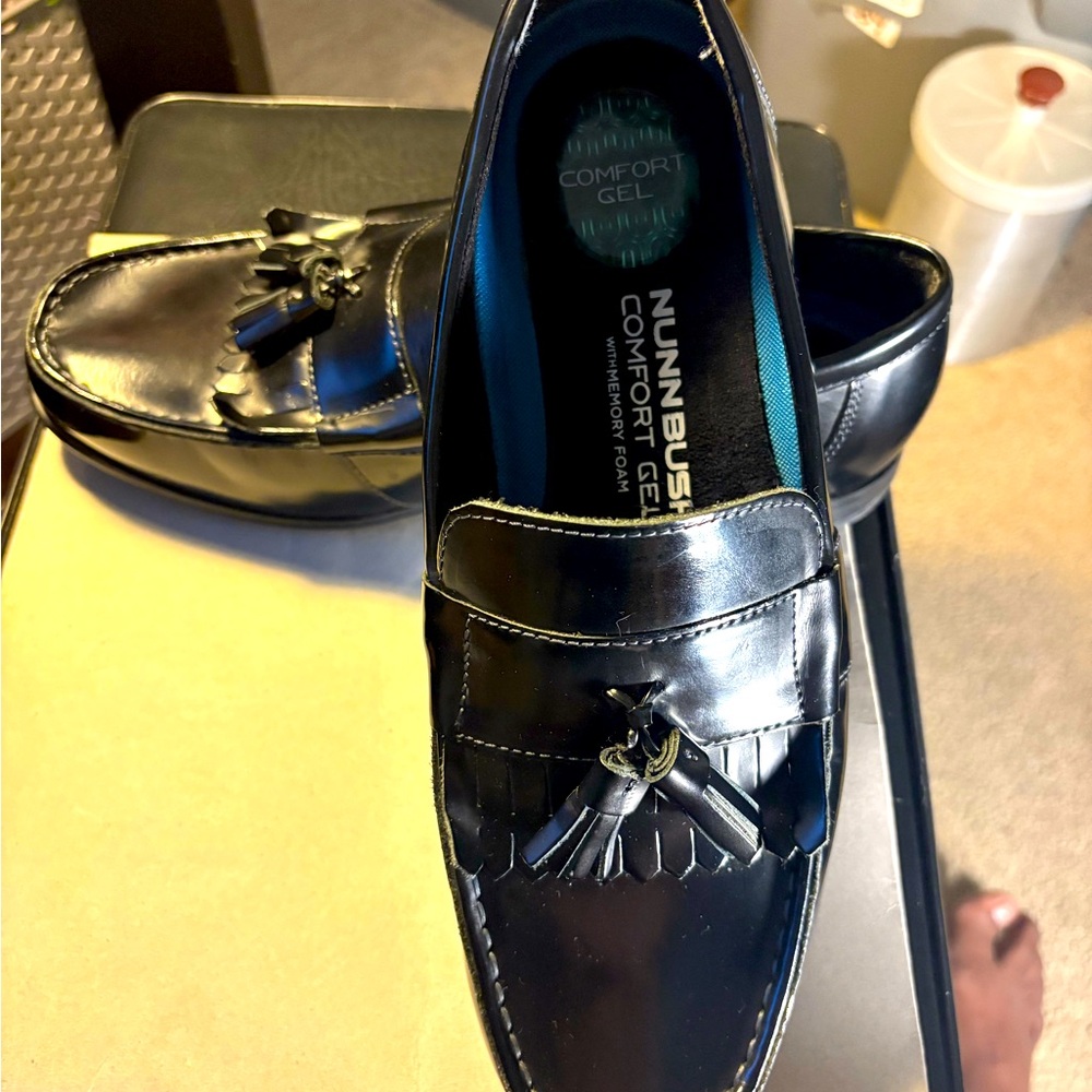 Nunn Bush Men's 9W Black Loafers(114)